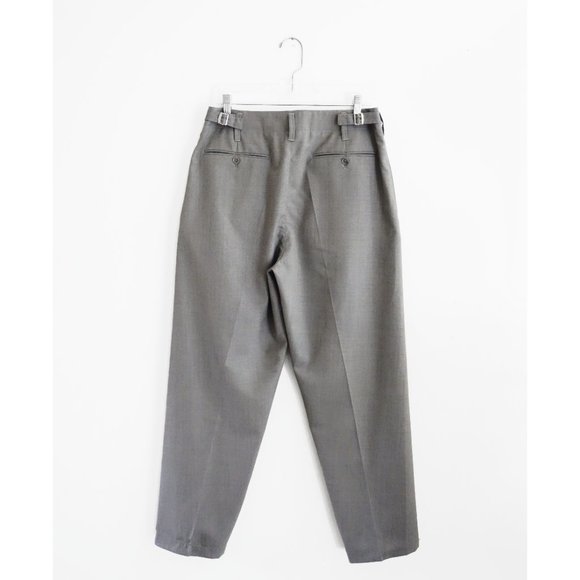 Lemaire Light Grey Thin Wool Buckleback Tapered Pants Trousers FR 48 US 32 NWOT - Picture 2 of 11